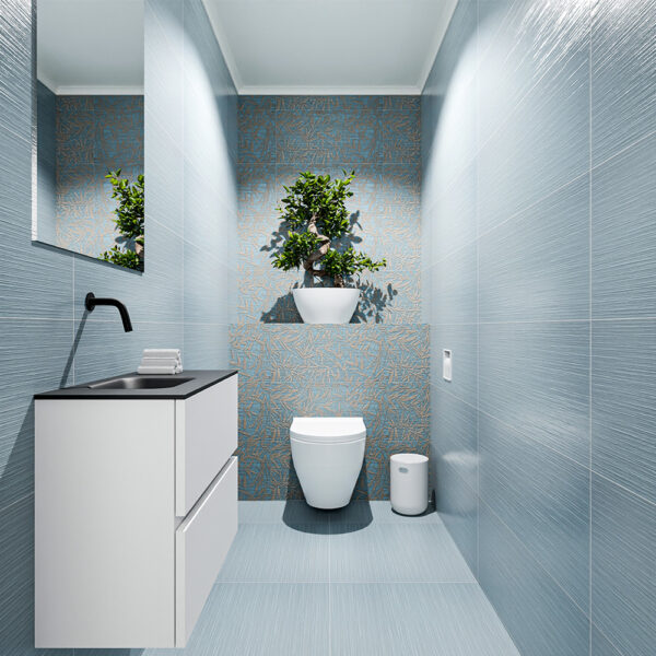 MONDIAZ ADA 60cm toiletmeubel talc. LEX wastafel urban positie links. Zonder kraangat