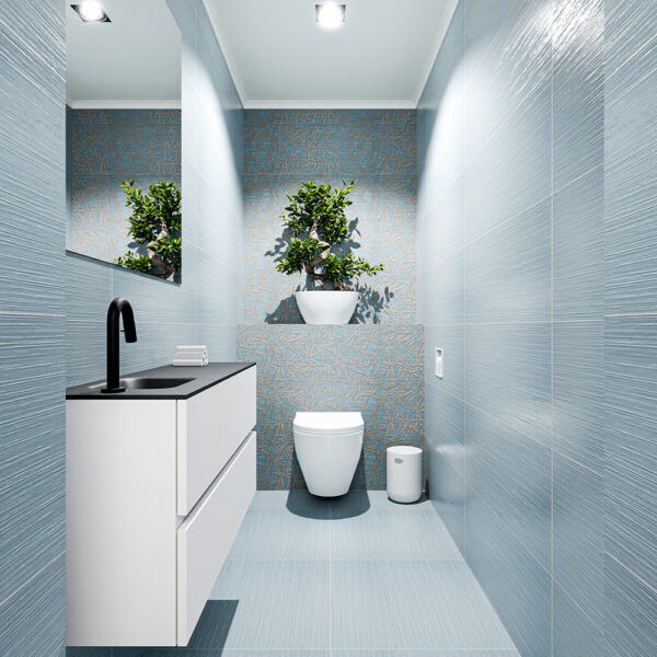 MONDIAZ ADA 100cm toiletmeubel talc. LEX wastafel urban positie links. Met 1 kraangat