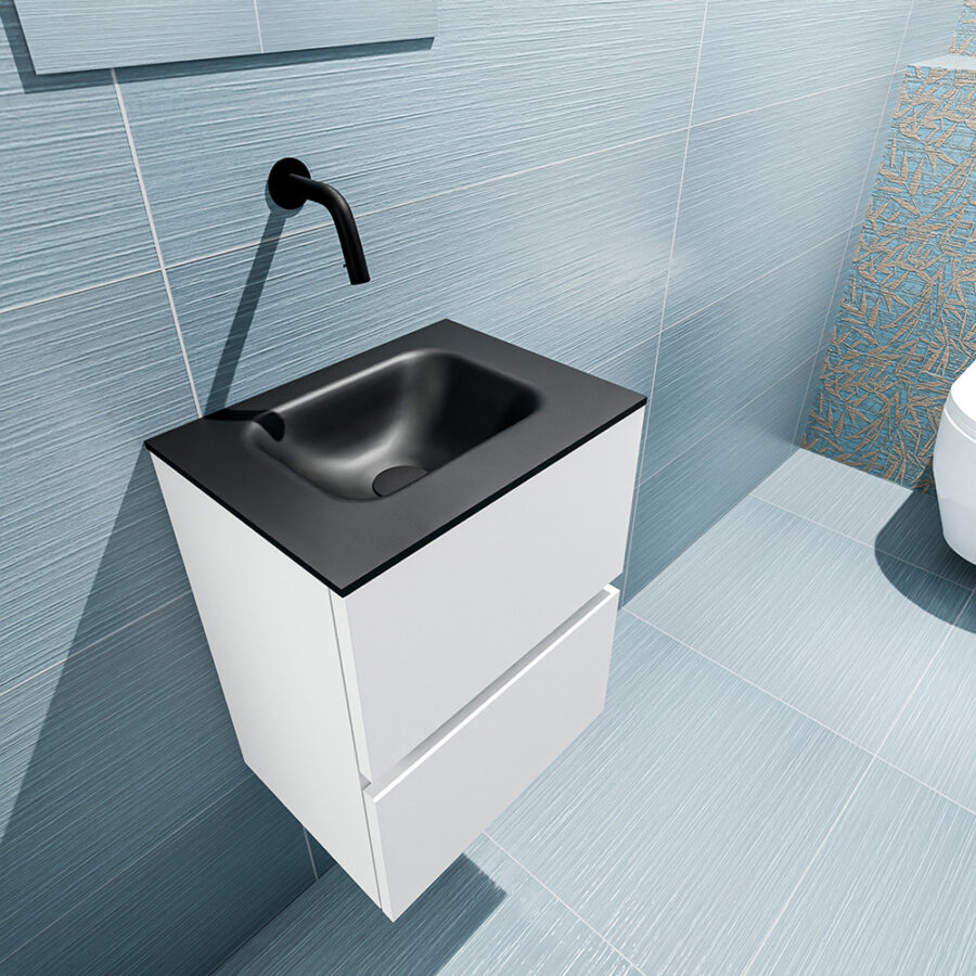 MONDIAZ ADA 40cm toiletmeubel talc. LEX wastafel urban positie midden. Zonder kraangat - Afbeelding 2