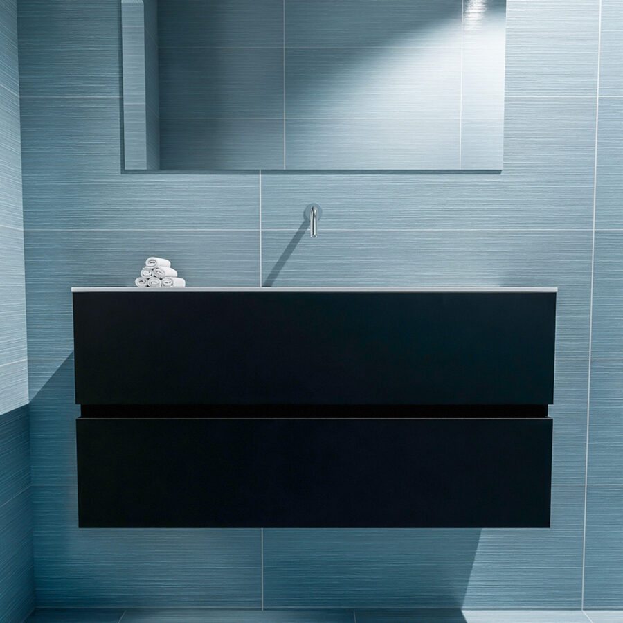 MONDIAZ ADA 100cm toiletmeubel urban. LEX wastafel talc positie midden. Zonder kraangat - Afbeelding 3