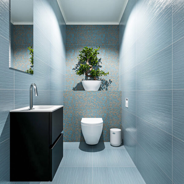 MONDIAZ ADA 40cm toiletmeubel urban. LEX wastafel talc positie rechts. Met 1 kraangat