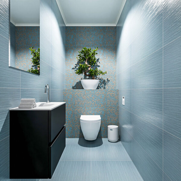 MONDIAZ ADA 60cm toiletmeubel urban. LEX wastafel talc positie midden. Met 1 kraangat