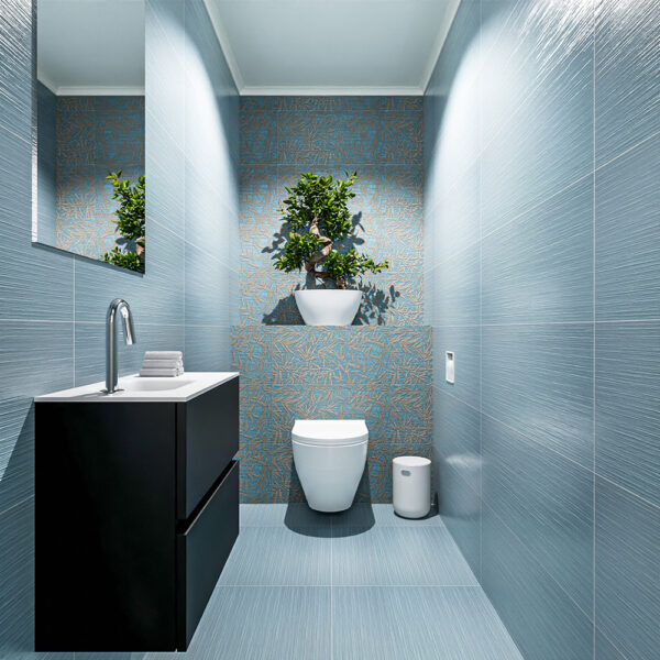 MONDIAZ ADA 60cm toiletmeubel urban. LEX wastafel talc positie links. Met 1 kraangat