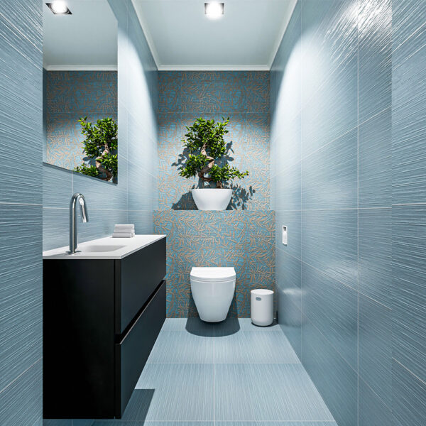 MONDIAZ ADA 100cm toiletmeubel urban. LEX wastafel talc positie links. Met 1 kraangat