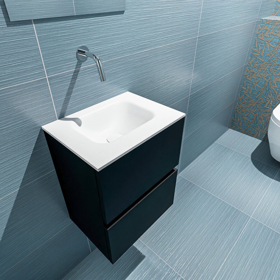 MONDIAZ ADA 40cm toiletmeubel urban. LEX wastafel talc positie midden. Zonder kraangat - Afbeelding 2