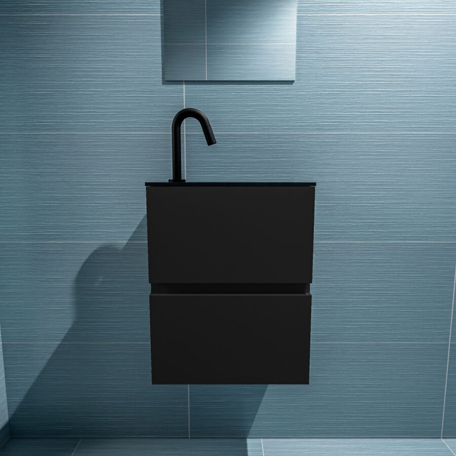 MONDIAZ ADA 40cm toiletmeubel urban. LEX wastafel urban positie rechts. Met 1 kraangat - Afbeelding 3