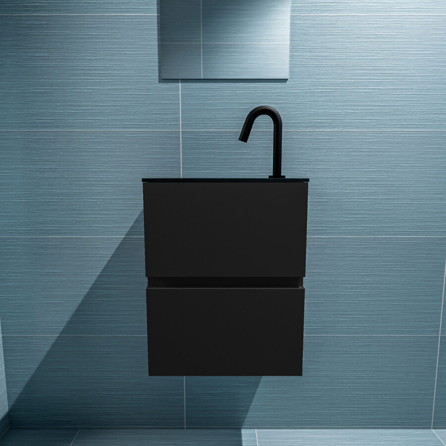 MONDIAZ ADA 40cm toiletmeubel urban. LEX wastafel urban positie links. Met 1 kraangat - Afbeelding 3