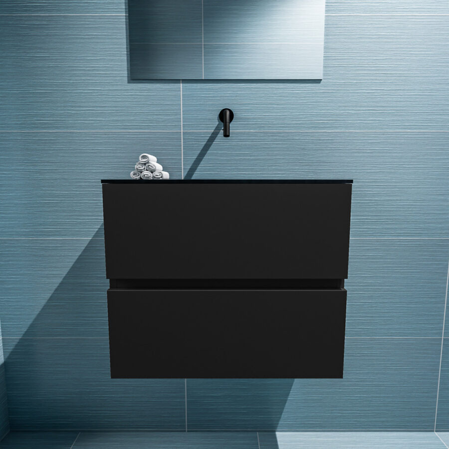 MONDIAZ ADA 60cm toiletmeubel urban. LEX wastafel urban positie midden. Zonder kraangat - Afbeelding 3