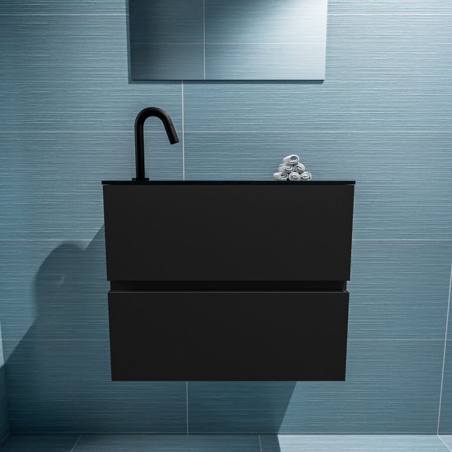 MONDIAZ ADA 60cm toiletmeubel urban. LEX wastafel urban positie links. Met 1 kraangat - Afbeelding 3