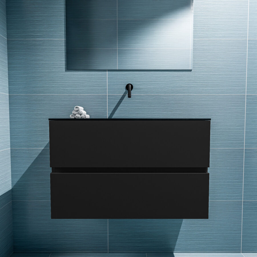 MONDIAZ ADA 80cm toiletmeubel urban. LEX wastafel urban positie midden. Zonder kraangat - Afbeelding 3