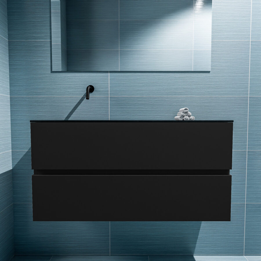 MONDIAZ ADA 100cm toiletmeubel urban. LEX wastafel urban positie links. Zonder kraangat - Afbeelding 3