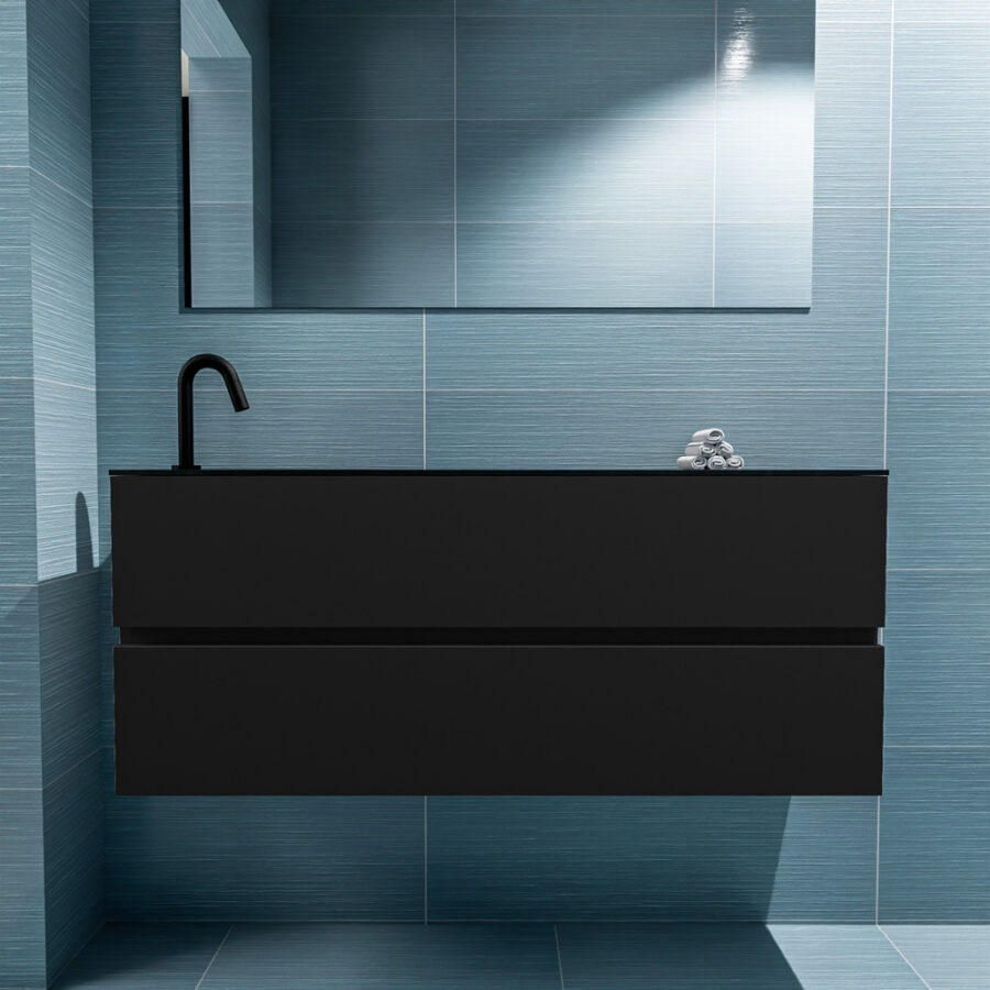 MONDIAZ ADA 120cm toiletmeubel urban. LEX wastafel urban positie links. Met 1 kraangat - Afbeelding 3