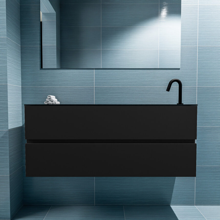 MONDIAZ ADA 120cm toiletmeubel urban. LEX wastafel urban positie rechts. Met 1 kraangat - Afbeelding 3
