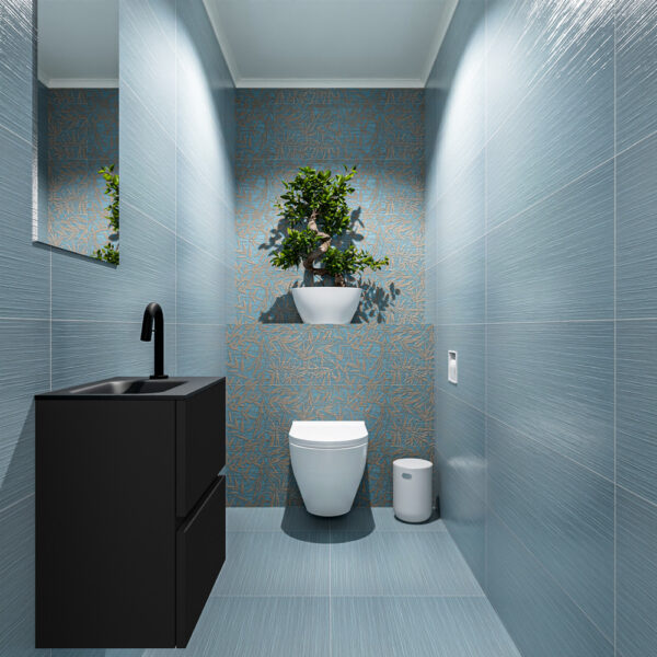 MONDIAZ ADA 40cm toiletmeubel urban. LEX wastafel urban positie links. Met 1 kraangat