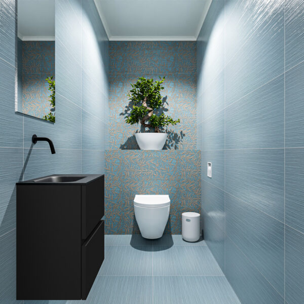 MONDIAZ ADA 40cm toiletmeubel urban. LEX wastafel urban positie links. Zonder kraangat