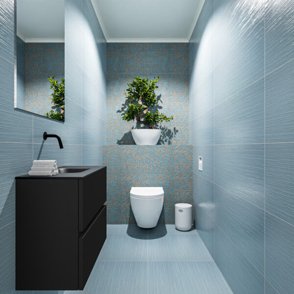 MONDIAZ ADA 60cm toiletmeubel urban. LEX wastafel urban positie midden. Zonder kraangat