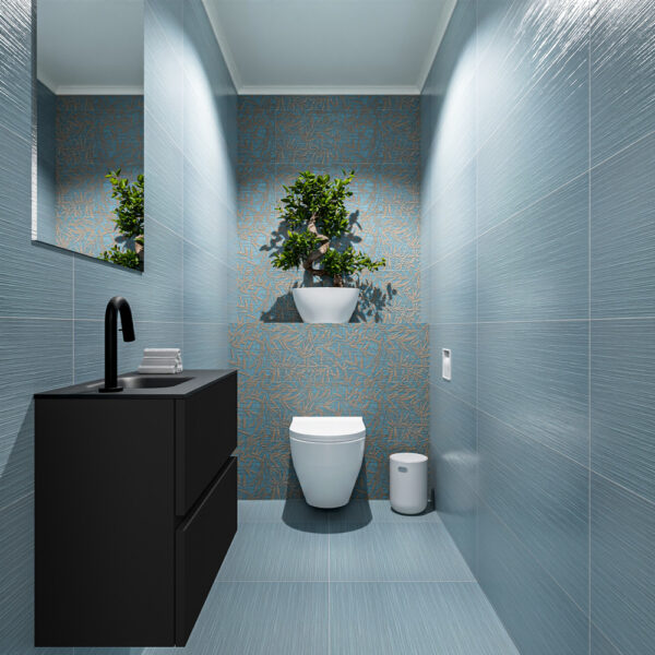 MONDIAZ ADA 60cm toiletmeubel urban. LEX wastafel urban positie links. Met 1 kraangat