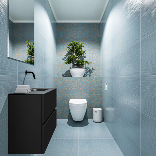 MONDIAZ ADA 60cm toiletmeubel urban. LEX wastafel urban positie rechts. Zonder kraangat