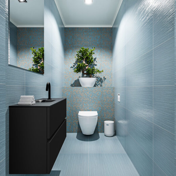 MONDIAZ ADA 80cm toiletmeubel urban. LEX wastafel urban positie midden. Met 1 kraangat