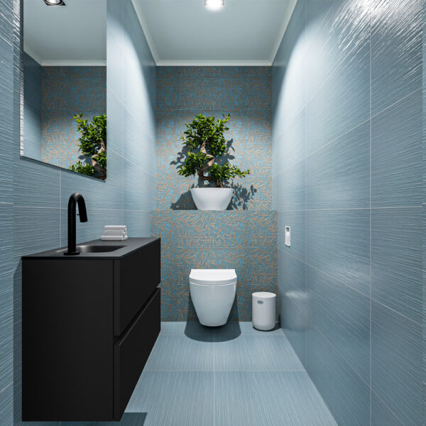 MONDIAZ ADA 80cm toiletmeubel urban. LEX wastafel urban positie links. Met 1 kraangat