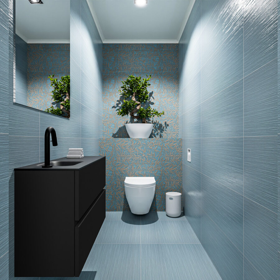 MONDIAZ ADA 80cm toiletmeubel urban. LEX wastafel urban positie links. Met 1 kraangat