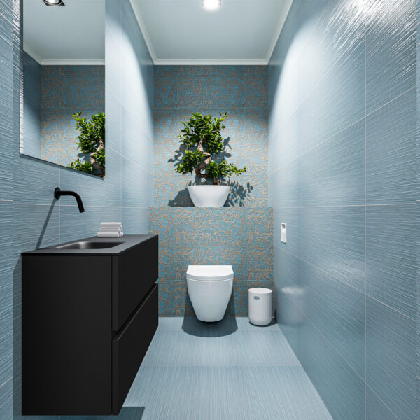 MONDIAZ ADA 80cm toiletmeubel urban. LEX wastafel urban positie links. Zonder kraangat