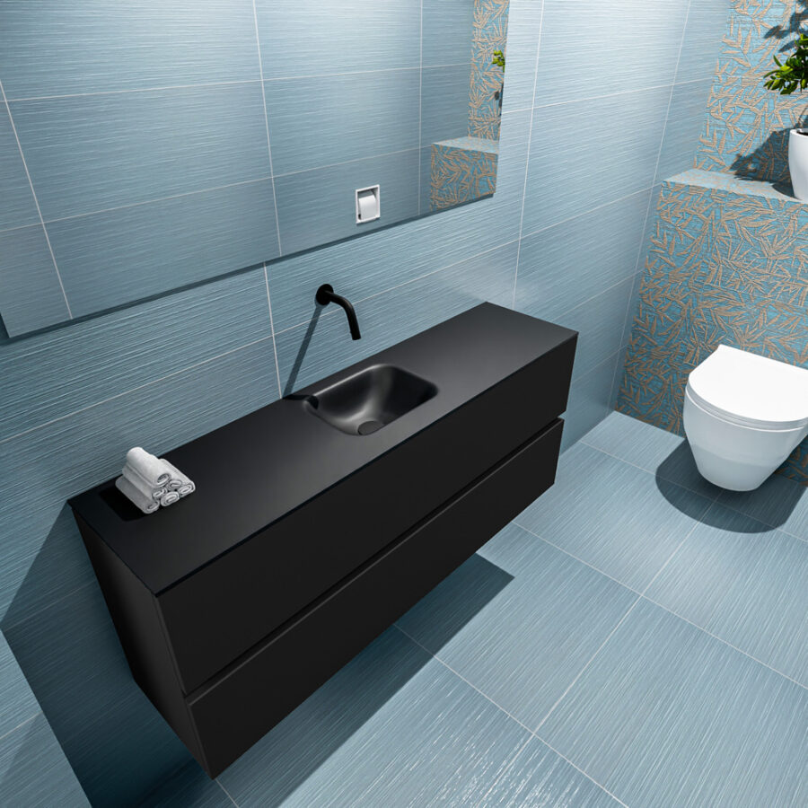 MONDIAZ ADA 120cm toiletmeubel urban. LEX wastafel urban positie midden. Zonder kraangat - Afbeelding 2