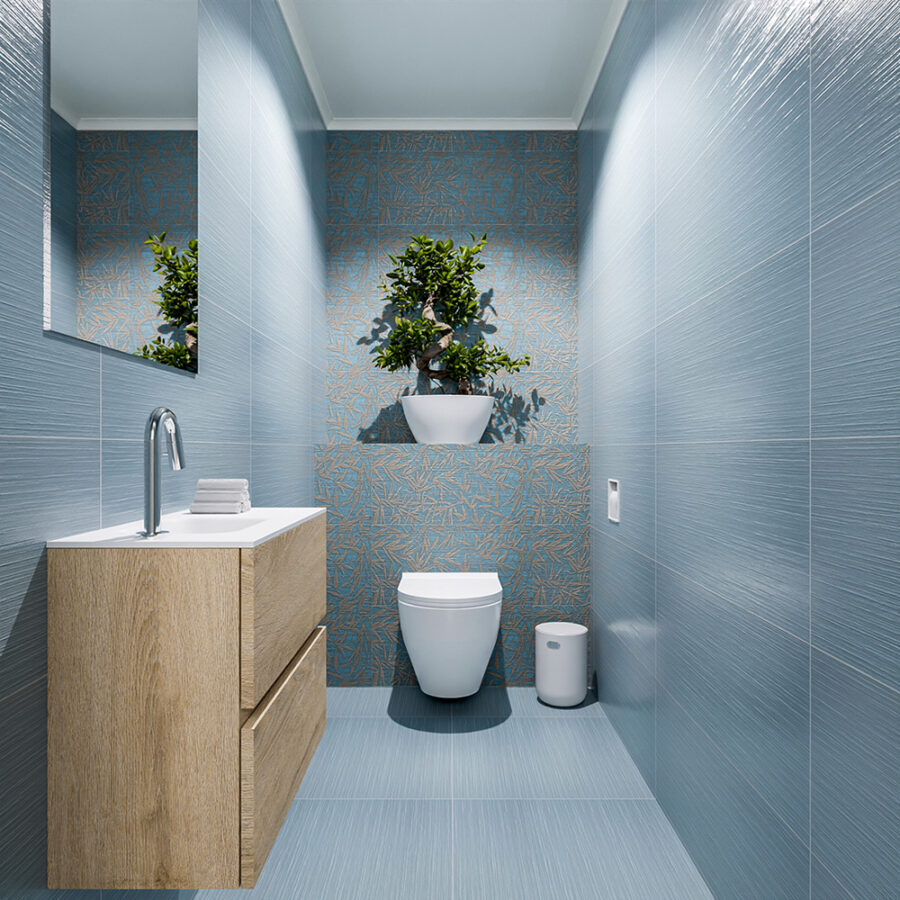 MONDIAZ ADA 60cm toiletmeubel washed oak. LEX wastafel talc positie links. Met 1 kraangat