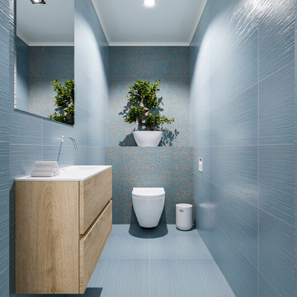 MONDIAZ ADA 80cm toiletmeubel washed oak. LEX wastafel talc positie rechts. Zonder kraangat
