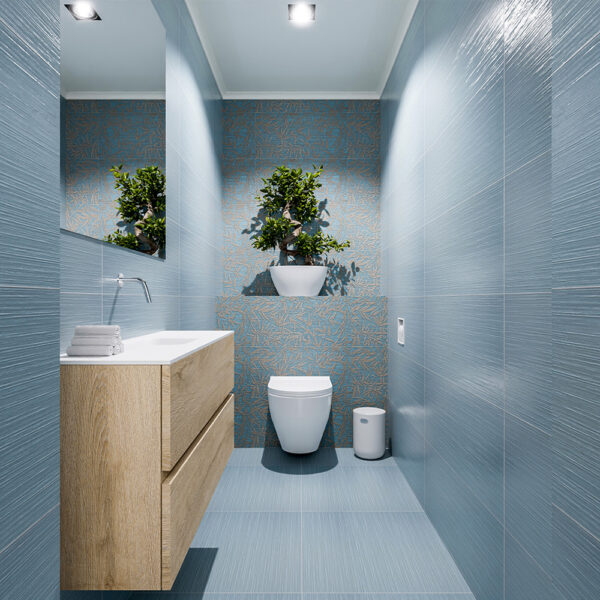 MONDIAZ ADA 100cm toiletmeubel washed oak. LEX wastafel talc positie midden. Zonder kraangat