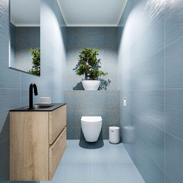 MONDIAZ ADA 60cm toiletmeubel washed oak. LEX wastafel urban positie links. Met 1 kraangat