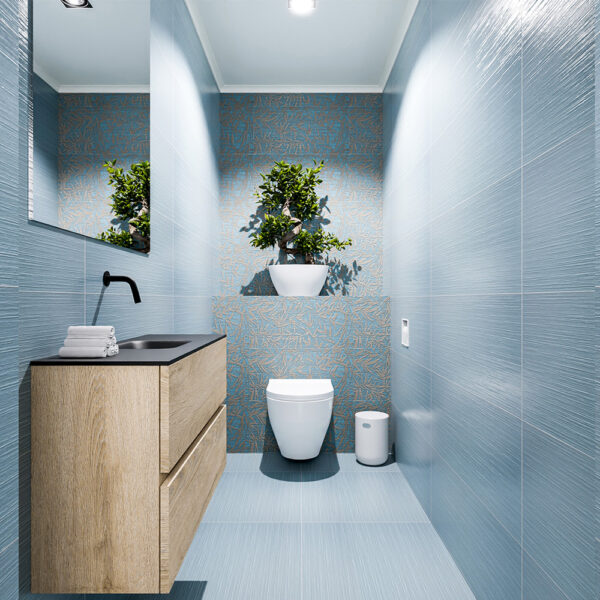 MONDIAZ ADA 80cm toiletmeubel washed oak. LEX wastafel urban positie midden. Zonder kraangat