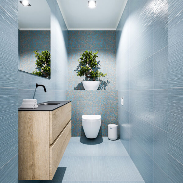 MONDIAZ ADA 100cm toiletmeubel washed oak. LEX wastafel urban positie midden. Zonder kraangat