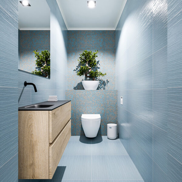 MONDIAZ ADA 100cm toiletmeubel washed oak. LEX wastafel urban positie links. Zonder kraangat