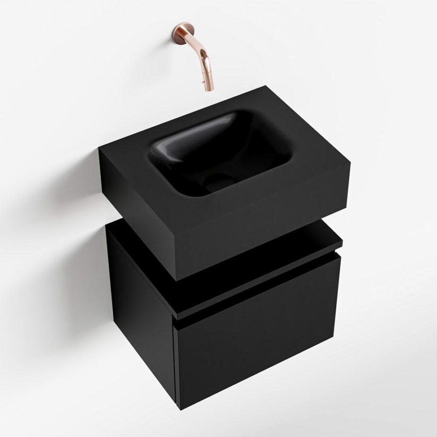 MONDIAZ ANDOR 40cm toiletmeubel urban. LEX 40cm wastafel urban positie midden. Zonder kraangat - Afbeelding 4