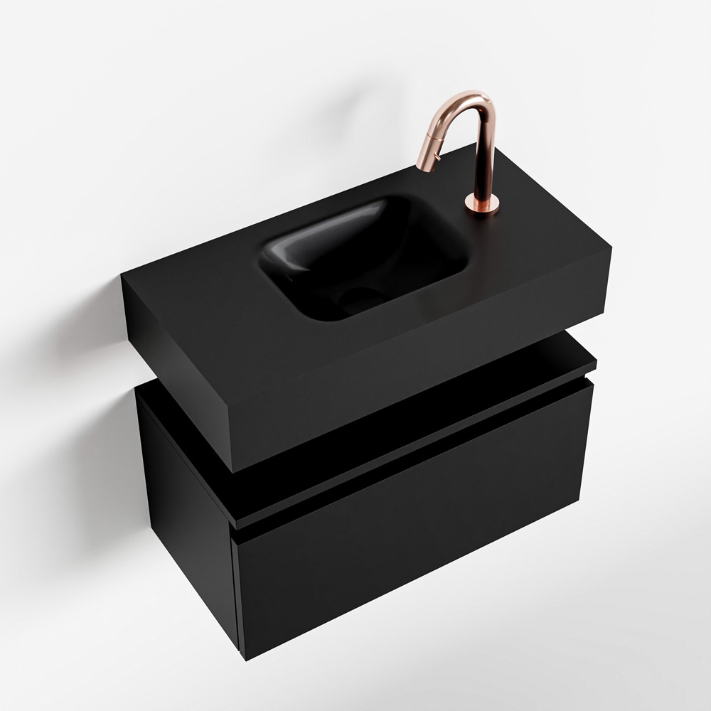 MONDIAZ ANDOR 60cm toiletmeubel urban. LEX 60cm wastafel urban positie midden. Met 1 kraangat - Afbeelding 4