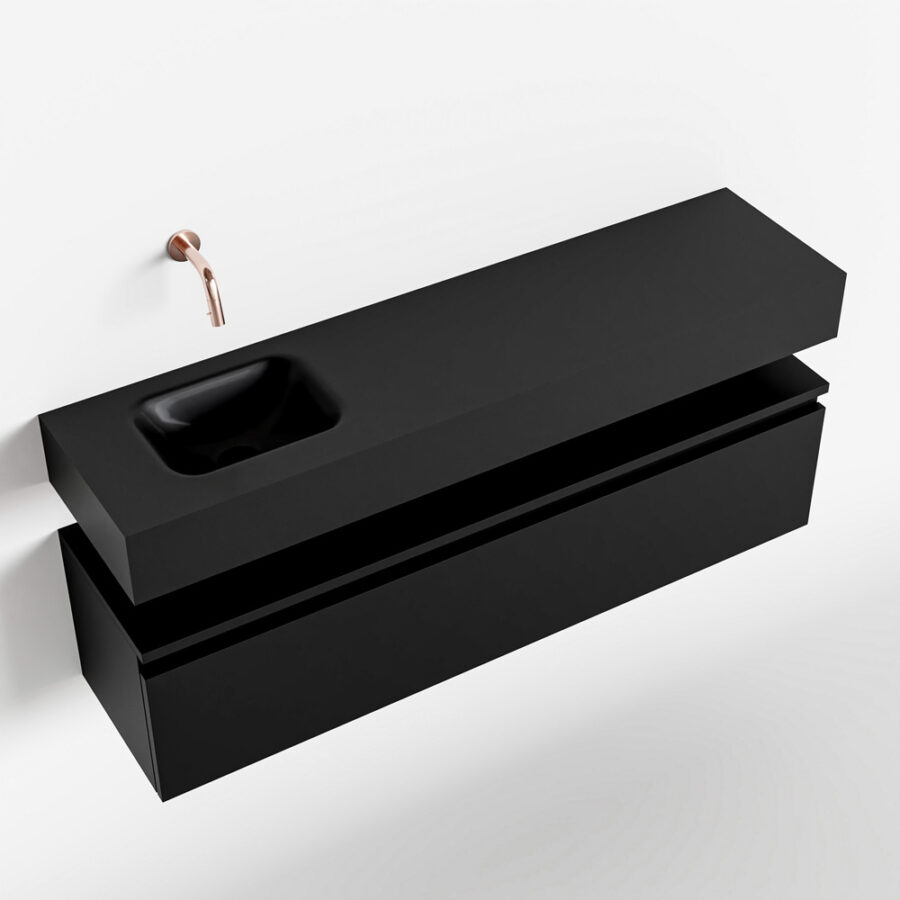 MONDIAZ ANDOR 120cm toiletmeubel urban. LEX 120cm wastafel urban positie links. Zonder kraangat - Afbeelding 4