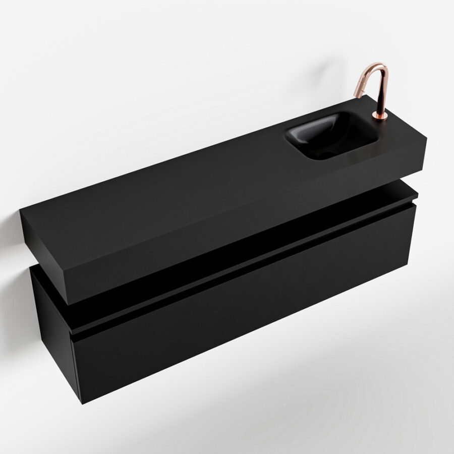 MONDIAZ ANDOR 120cm toiletmeubel urban. LEX 120cm wastafel urban positie rechts. Met 1 kraangat - Afbeelding 4