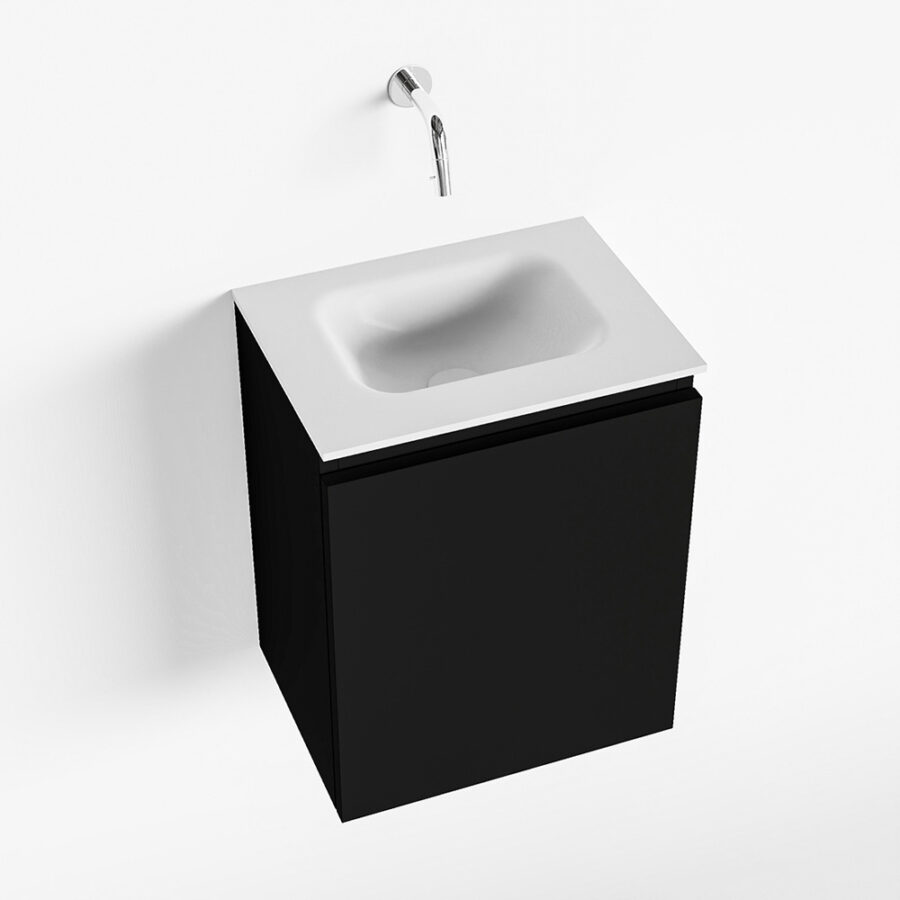 MONDIAZ OLAN 40cm toiletmeubel urban. LEX wastafel talc positie midden. Zonder kraangat - Afbeelding 4