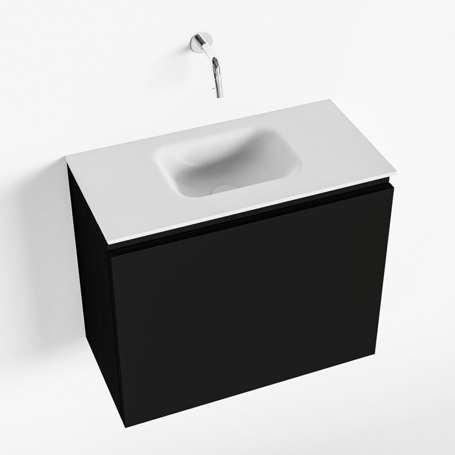 MONDIAZ OLAN 60cm toiletmeubel urban. LEX wastafel talc positie midden. Zonder kraangat - Afbeelding 4