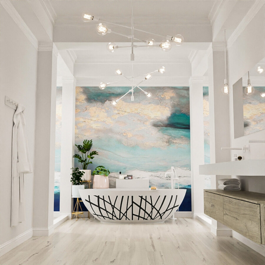 MONDIAZ HOLM DESIGN  vrijstaand bad 180x85cm kleur Urban / Talc