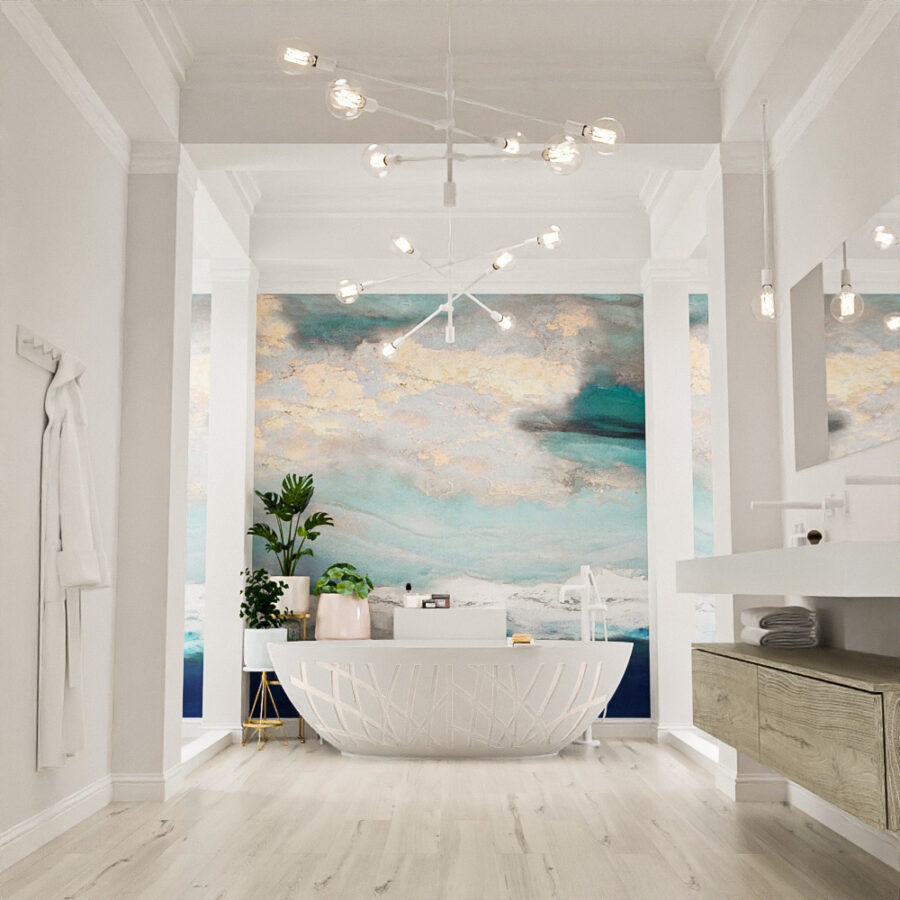 MONDIAZ HOLM DESIGN  vrijstaand bad 180x85cm kleur linen / Talc