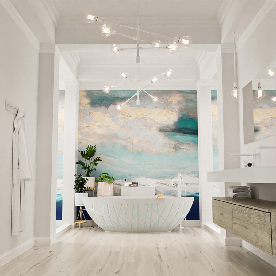 MONDIAZ HOLM DESIGN  vrijstaand bad 180x85cm kleur Greey / Talc