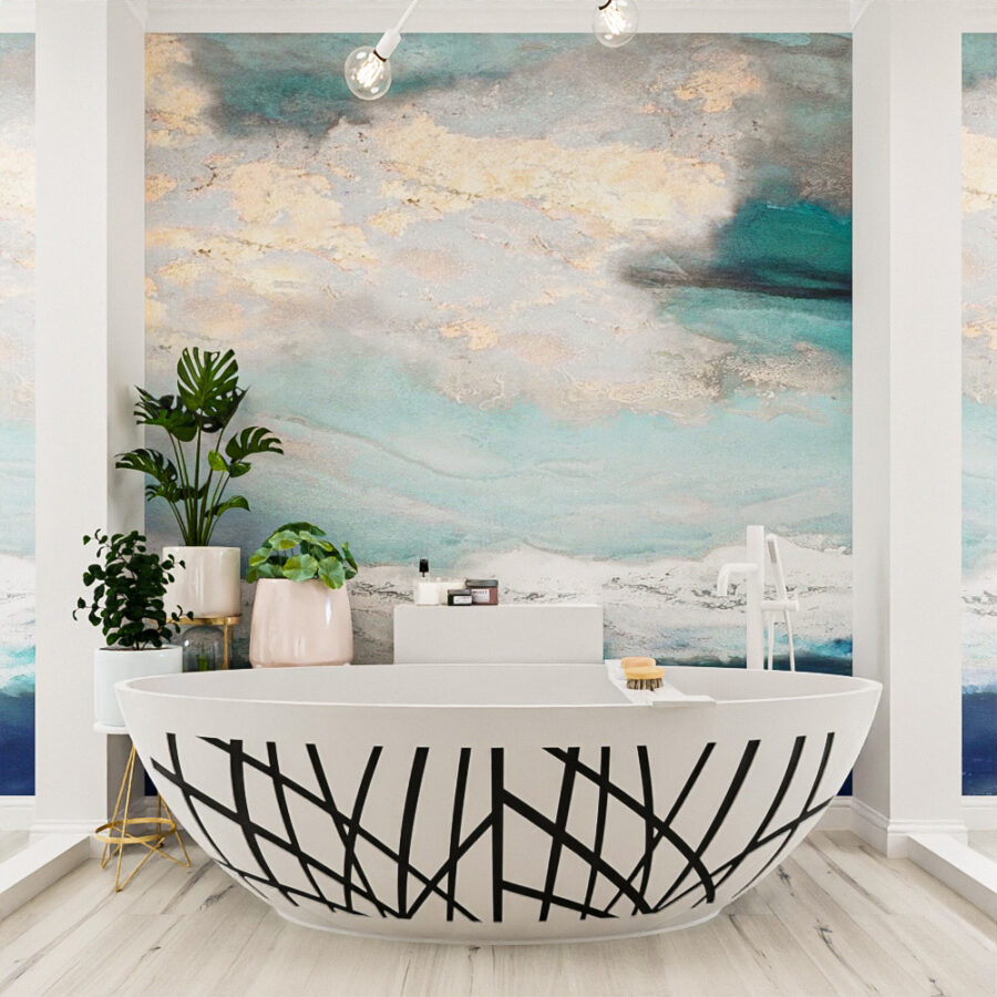 MONDIAZ HOLM DESIGN  vrijstaand bad 180x85cm kleur Urban / Talc - Afbeelding 2