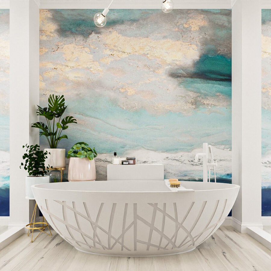 MONDIAZ HOLM DESIGN  vrijstaand bad 180x85cm kleur linen / Talc - Afbeelding 2