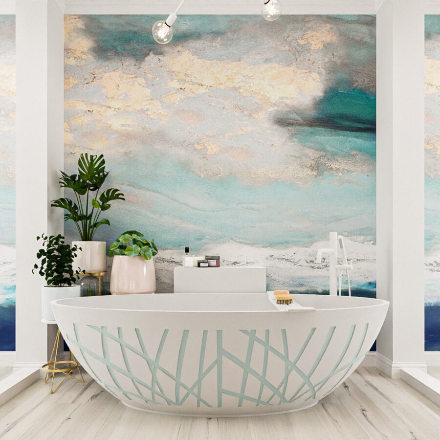 MONDIAZ HOLM DESIGN  vrijstaand bad 180x85cm kleur Greey / Talc - Afbeelding 2
