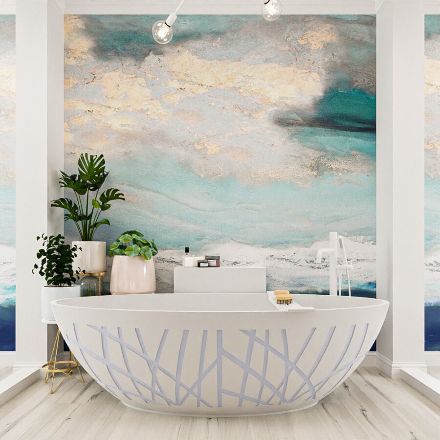 MONDIAZ HOLM DESIGN  vrijstaand bad 180x85cm kleur Cale / Talc - Afbeelding 2