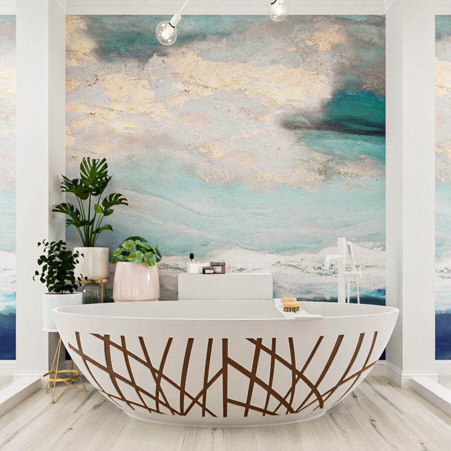 MONDIAZ HOLM DESIGN  vrijstaand bad 180x85cm kleur Rust / Talc - Afbeelding 2