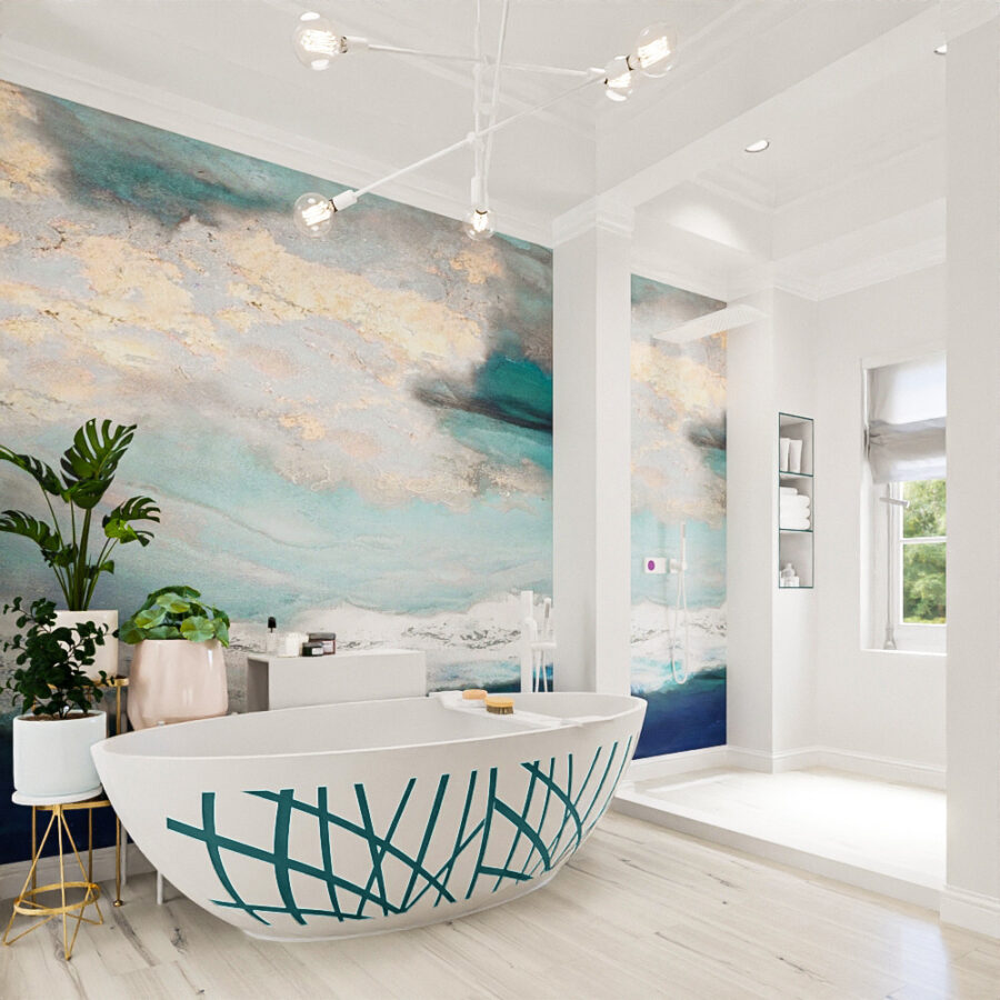 MONDIAZ HOLM DESIGN  vrijstaand bad 180x85cm kleur Smag / Talc - Afbeelding 3