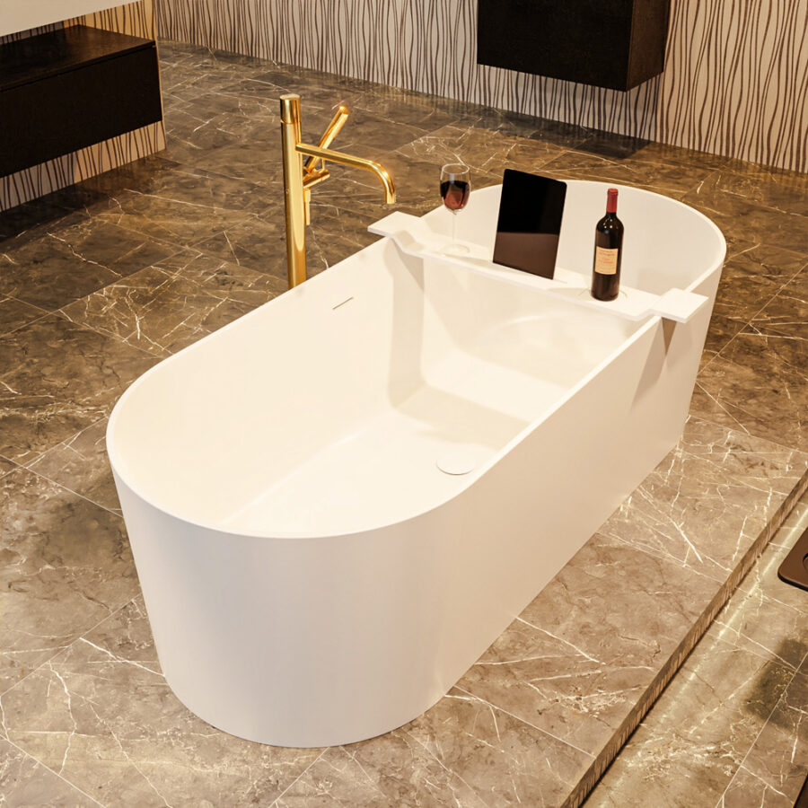 MONDIAZ NOBLE vrijstaand bad 180x75cm kleur Talc / Talc